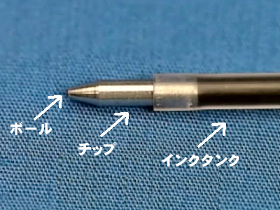 ボールペンのペン先部分 チップ について ボールペン工房キリタ 筆記具ギフトの工場直販