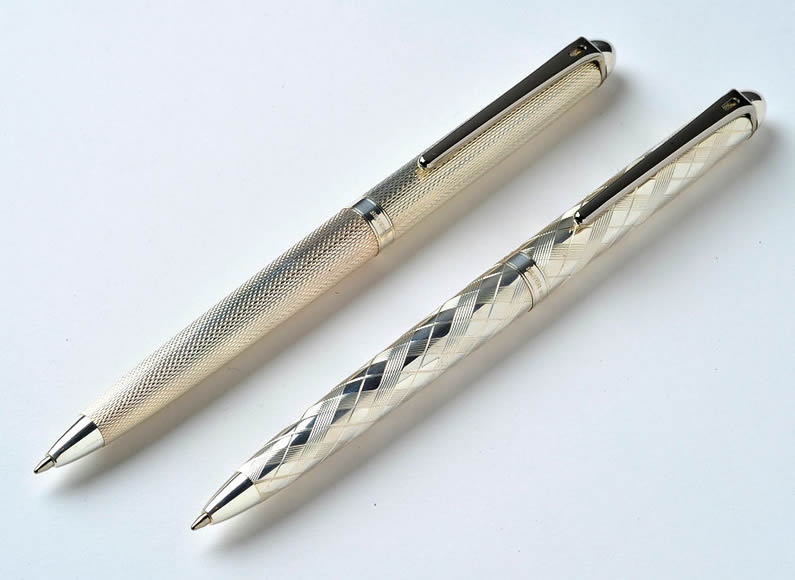 SALE／56%OFF】 Mochiko shopXezo Tribune ソリッドスターリングシルバー925 ダイヤモンドカット  ナンバー入りシリアルボールペン 300本限定生産 同じペン